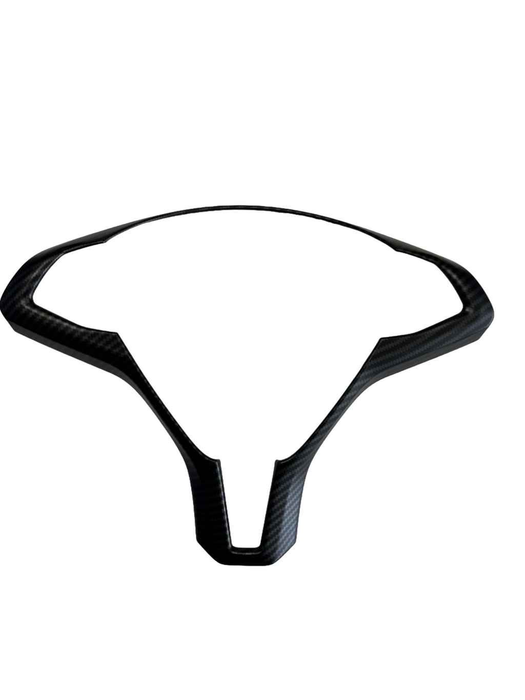 Tesla Model S, X Steering Wheel Trim Cover, ABS, Black Matte Carbon Fiber, 2012-2020