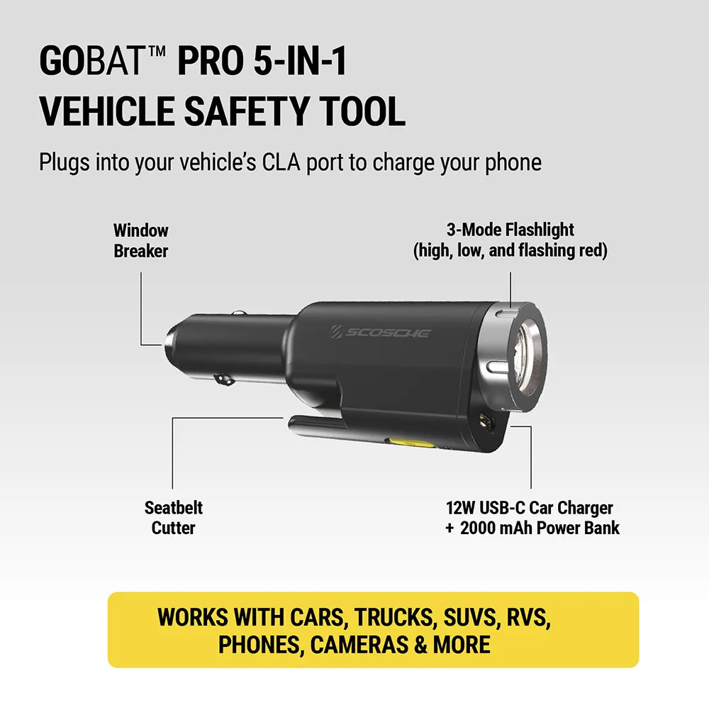 GoBat™ Pro 5-in-1 Vehicle Safety Tool