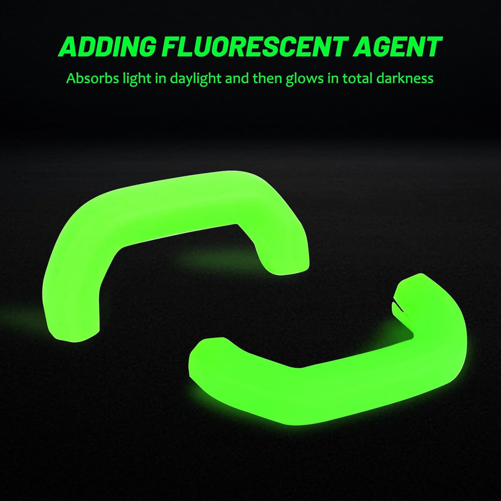 Yellow Luminous Glow in the Dark Silicone Tow Hook Covers for Rivian R1T, R1S