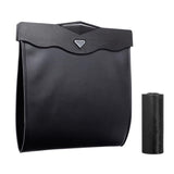 Tesla Model 3, Y Hanging Trash Can Or Storage Bin, Black Leather, Magnet Closure, Light