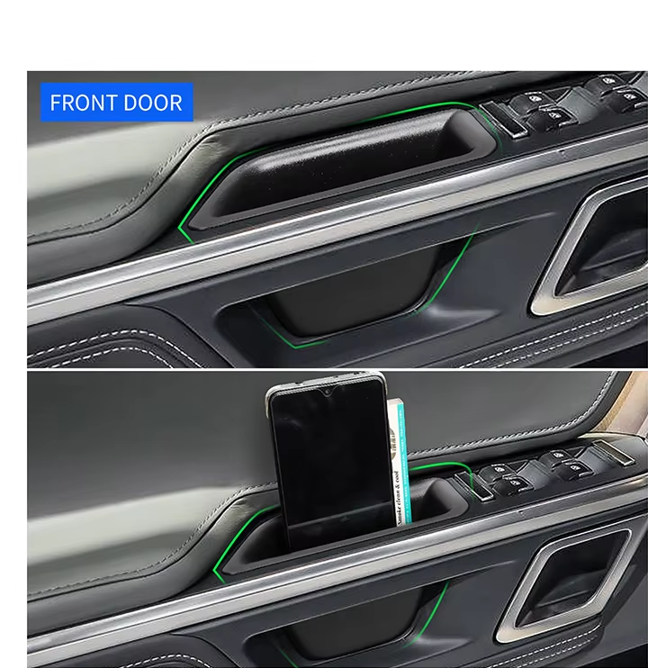 Front Door Storage Box Armrest Insert Organizers for Rivian R1T, R1S, 2022-2025