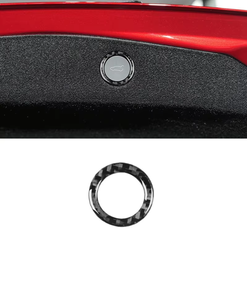 Tesla Model 3 Highland Carbon Fiber Trunk Switch Trim Cover, 2024-2025