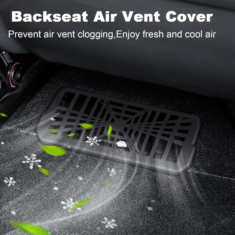 Tesla Model 3 Highland Rear Floor Air Duct Vent Outlet Grille Cover Kit, 2024-2026