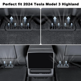 Tesla Model 3 Highland Rear Floor Air Duct Vent Outlet Grille Cover Kit, 2024
