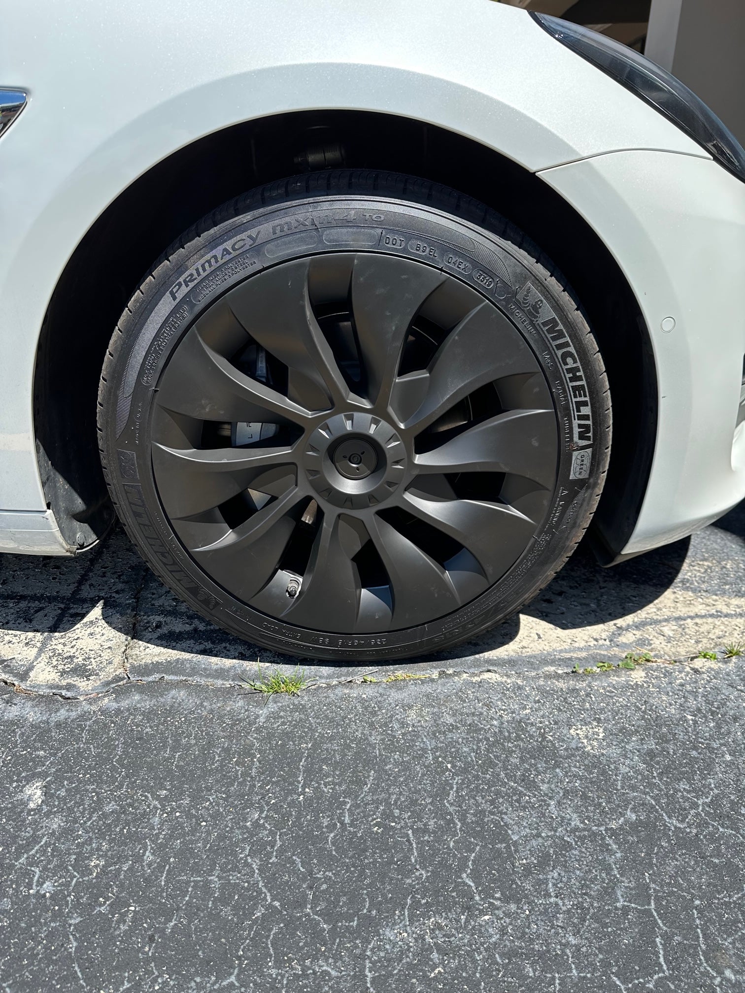 Tesla Model 3 Uberturbine Wheel Covers, 18-Inch, Matte Black, Set of 4, 2017-2023