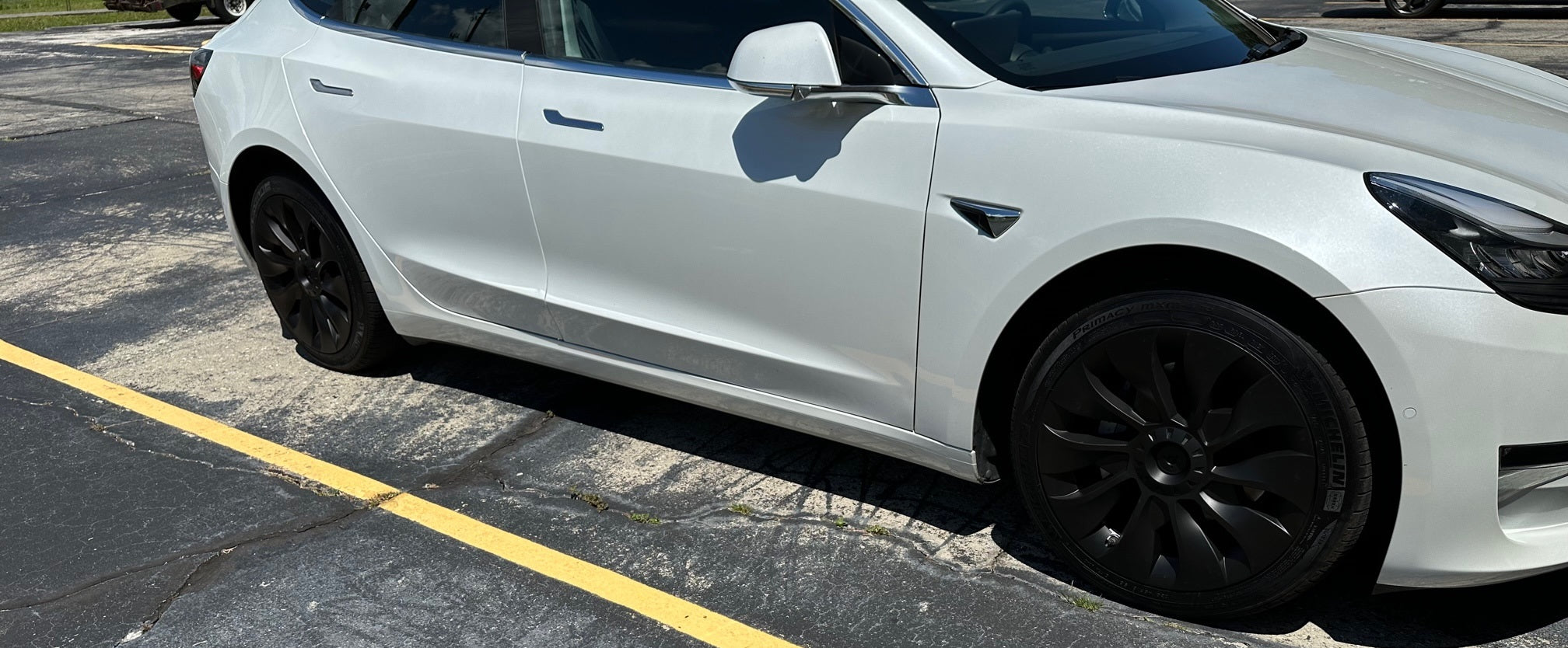 Tesla Model 3 Uberturbine Wheel Covers, 18-Inch, Matte Black, Set of 4, 2017-2023