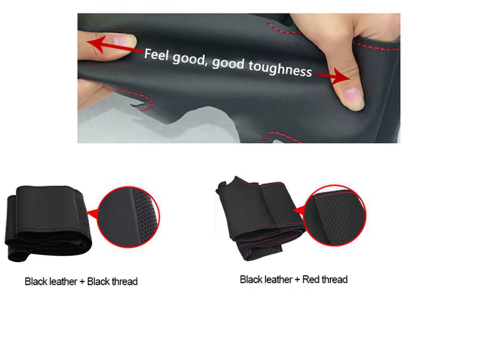 Tesla Model 3, Y Custom Microfiber Leather Steering Wheel Cover