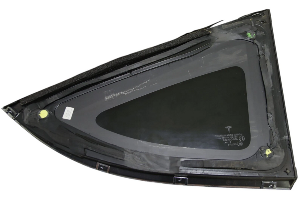 Tesla Model X Rear Quarter Window Glass Assembly, Left, USED, 2016-2020