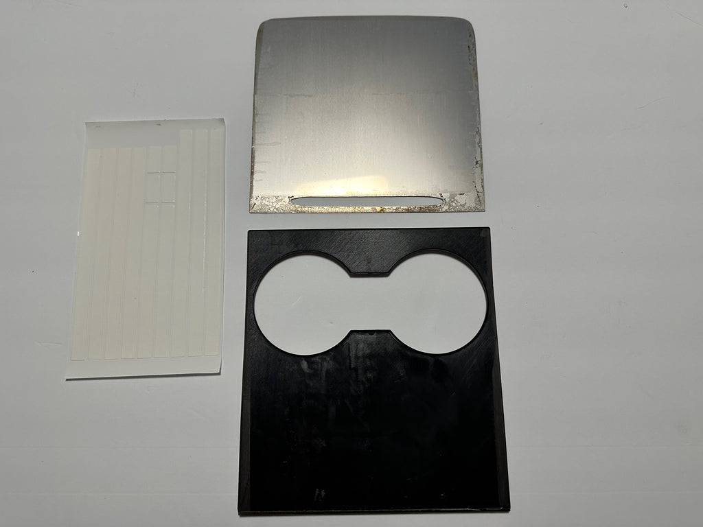 Tesla Model 3, Y Woodgrain Center Console Cover, ABS, Metal, 2021-2023