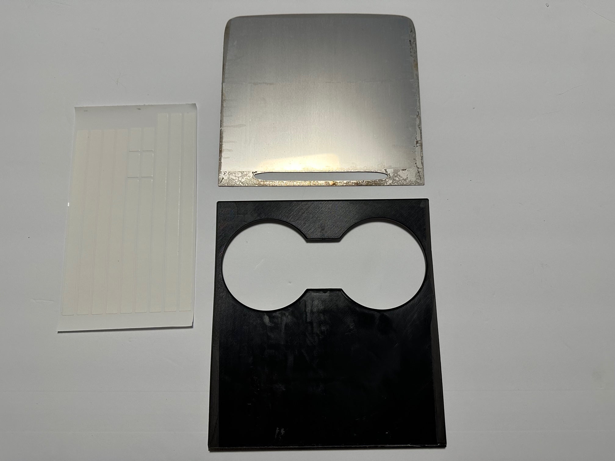 Tesla Model 3, Y Woodgrain Center Console Cover, ABS, Metal, 2021-2023