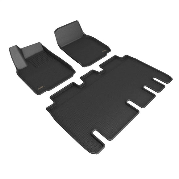 Tesla Model X 3D MAXpider Full Set Floormats, Black, 2022-2023