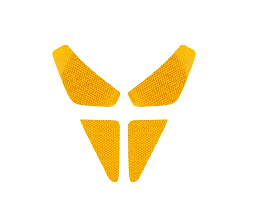 Tesla Model 3 Door Reflective Warning Stickers, Yellow, 2017-2024