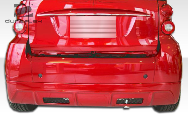 Smart Car Fortwo Duraflex FX Rear Lip Under Spoiler Air Dam, 1 Piece, 2008-2012