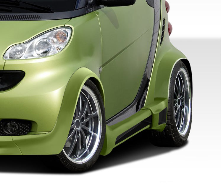 Smart Car Fortwo Duraflex GT300 Wide Body Side Skirts Rocker Panel, 4 Piece, 2008-2016