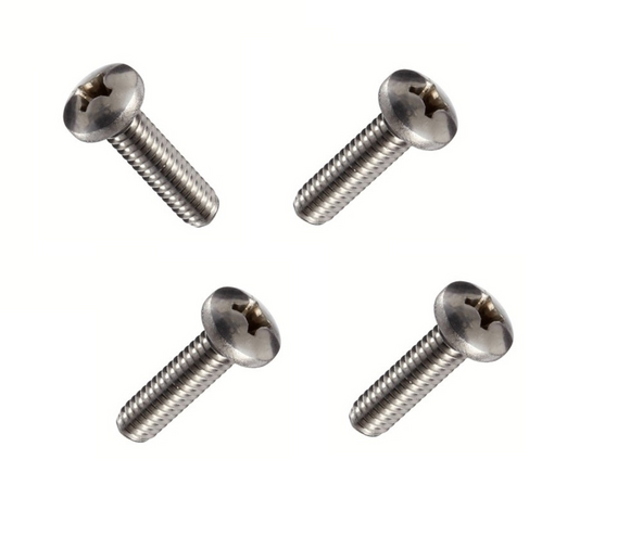 Tesla Model S, 3, X, Y Rear License Plate Screws, Stainless Steel, Extended Length for Rear License Plate Frame Use, Set of 4