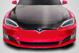 Tesla Model S Carbon Creations DriTech OEM Look Hood, 1 Piece, 2016.5-2020