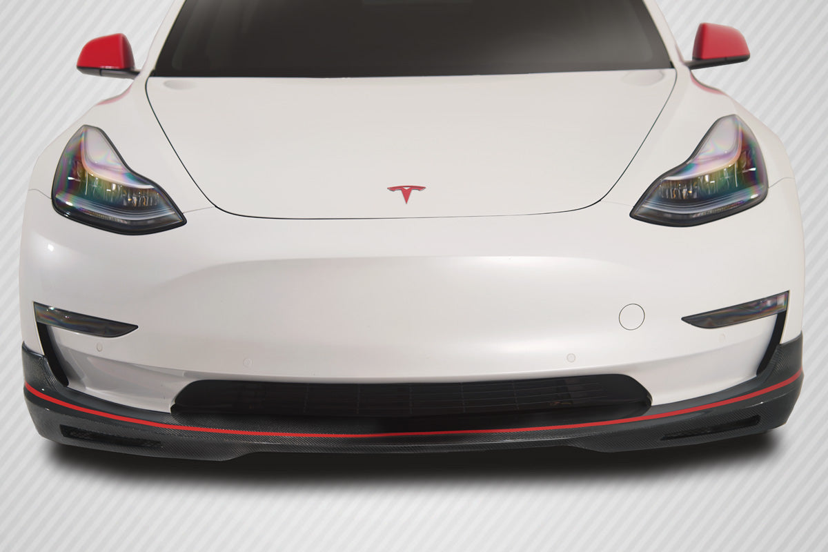 Tesla Model 3 Carbon Creations GT Concept Front Lip Spoiler, 1 Piece, Carbon Fiber, 2017-2023
