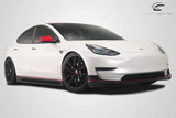 Tesla Model 3 Carbon Creations GT Concept Front Lip Spoiler, 1 Piece, Carbon Fiber, 2017-2023