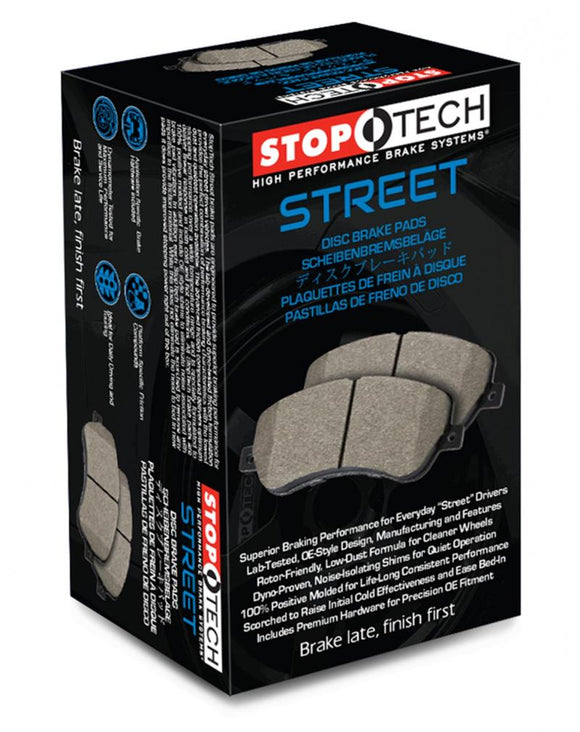 Tesla Model S StopTech Street Front Brake Pads with Shims, 2012-2016