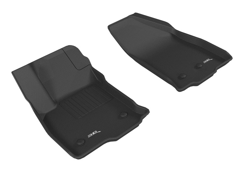 Chevy Volt 3D MAXpider Kagu Front Floor Mats, Black, 2016-2019
