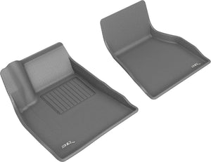 Tesla Model S Front Floor Mats, 3D MAXpider Kagu 1st Row Floor Mats, Gray, 2015-2020