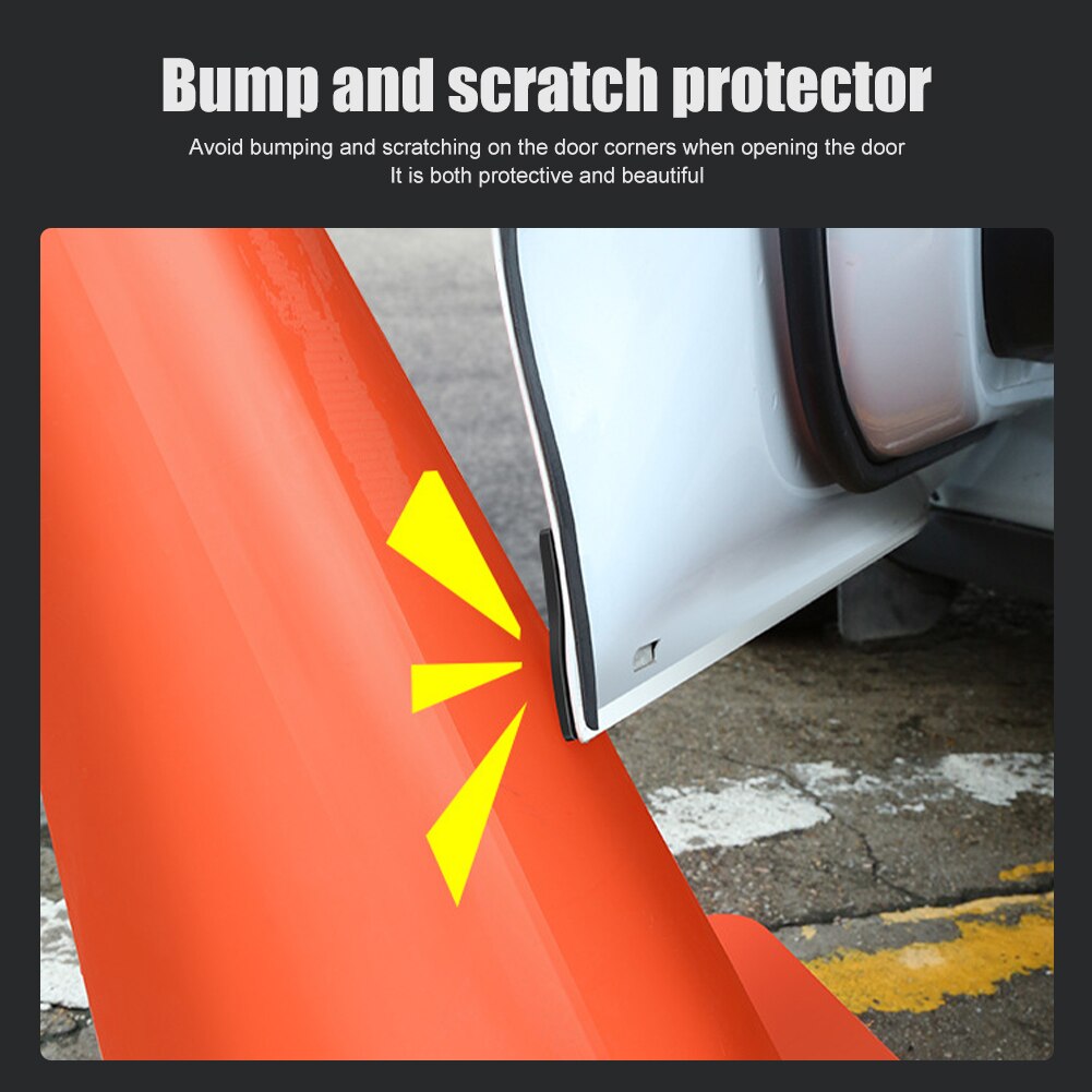 Tesla Model 3 Front Door Edge Corner Guards, Silicone, 2017-2023