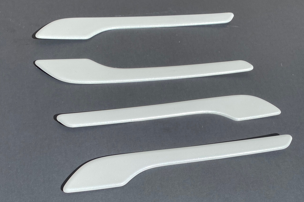 Tesla Model 3, Y, Door Handle Covers, ABS, Color Matched Pearl White PPSW