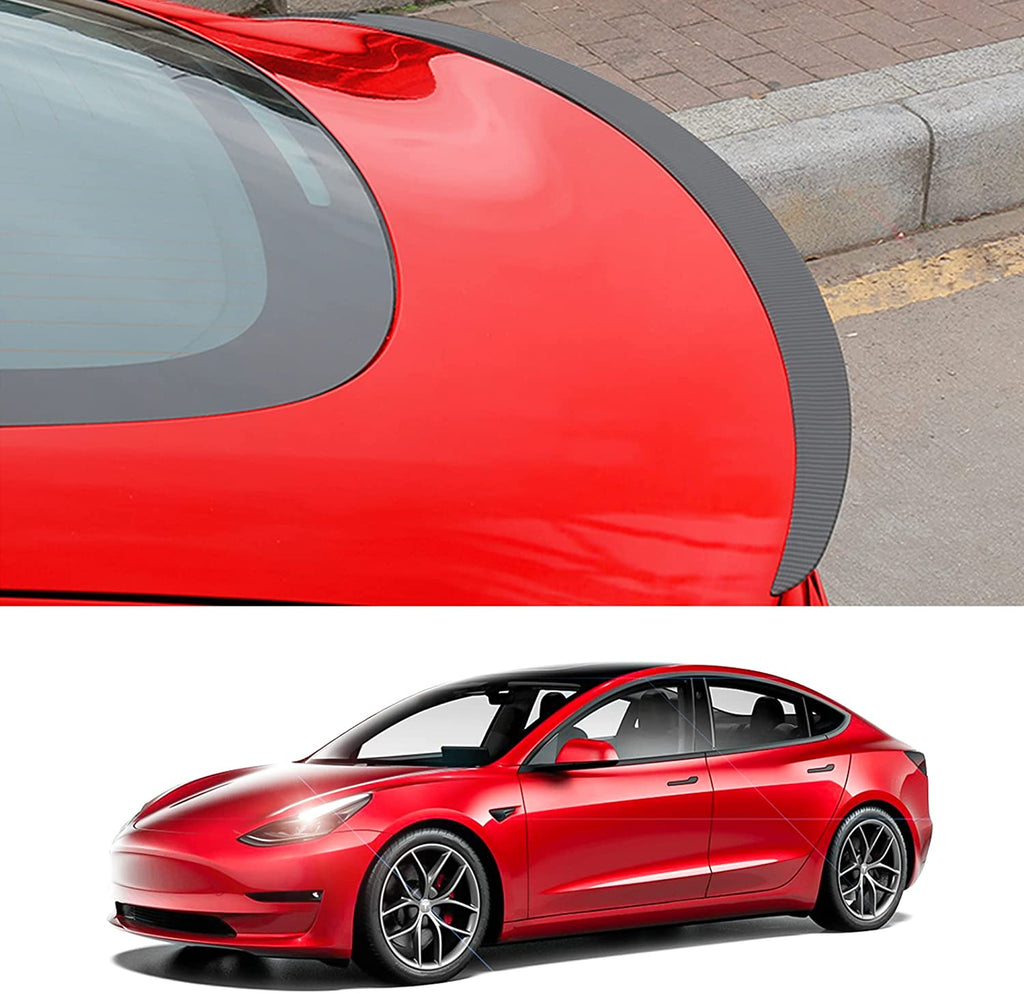 Tesla Model 3 Performance Rear Spoiler, ABS, Matte Carbon Fiber, 2017-2023
