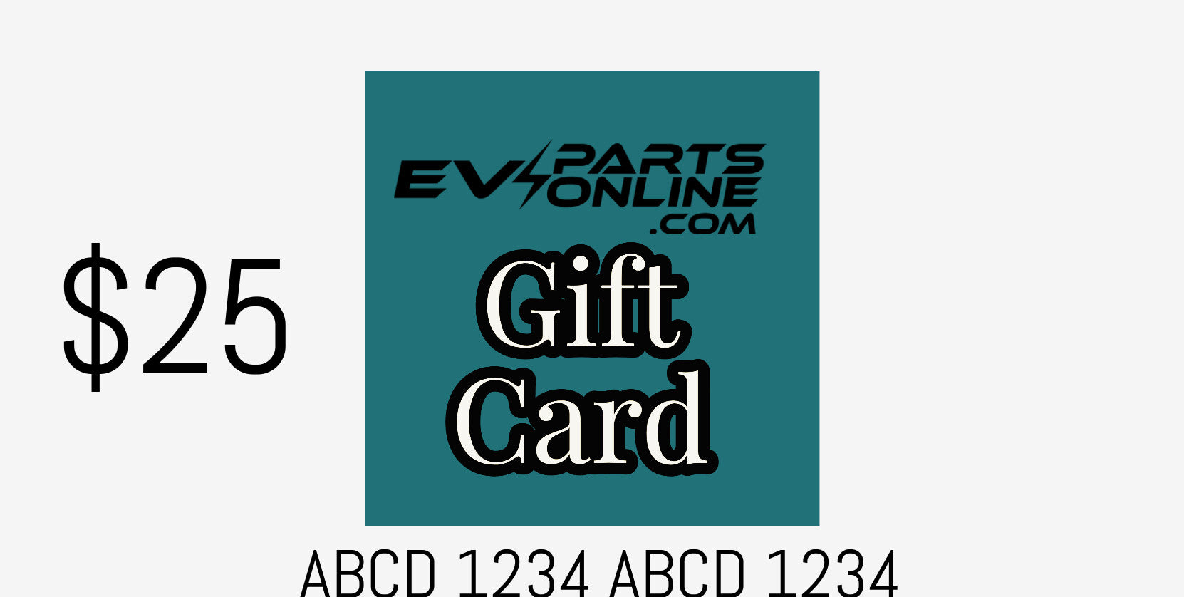 EV Parts Online Gift Card $25-$100