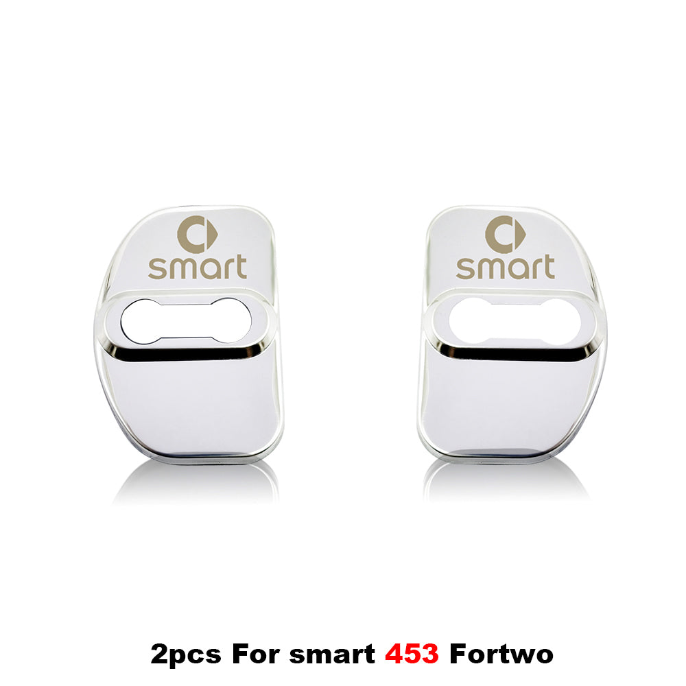 Smart Car Fortwo, 453, Door Latch Covers, Polished Stainless Steel, 2pc Set