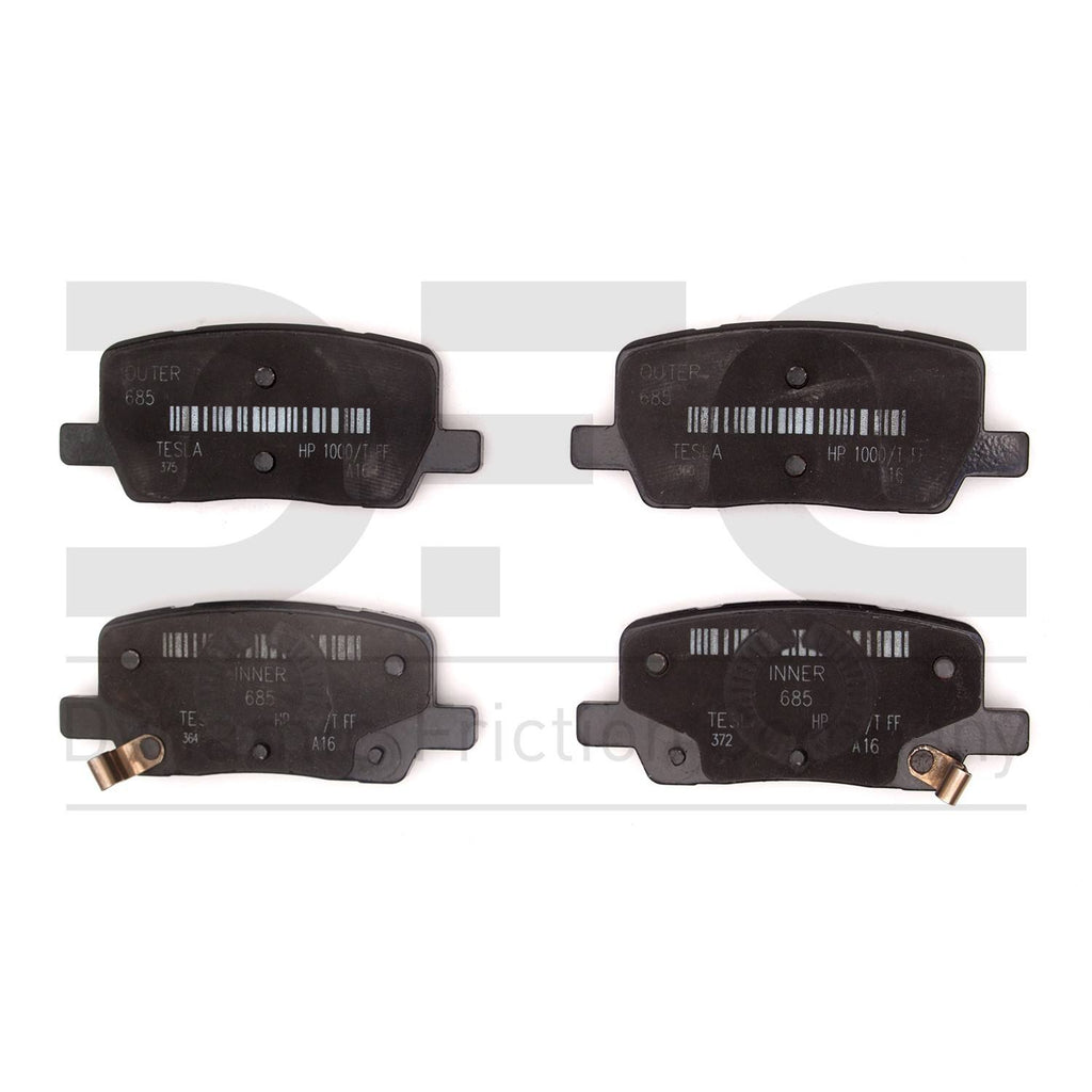 Tesla Model S DFC 5000 Advanced Ceramic Front Disc Brake Pads, 2014-2021