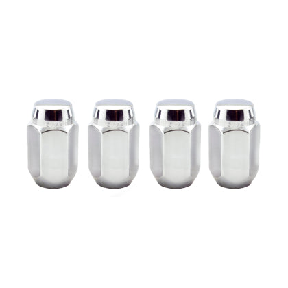 Chevy Volt McGard Hex Lug Nut (Cone Seat) M12X1.5 / 13/16 Hex / 1.5in. Length (4-Pack) Chrome, 2011-2019