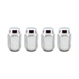 Chevy Volt McGard Hex Lug Nut (Cone Seat) M12X1.5 / 13/16 Hex / 1.5in. Length (4-Pack) Chrome, 2011-2019