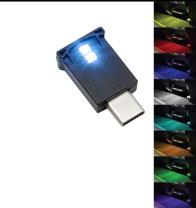 Back Seat LED Lighting, USB-C, 8 Colors, Adjustable for Rivian R1T, R1S, 2022-2025