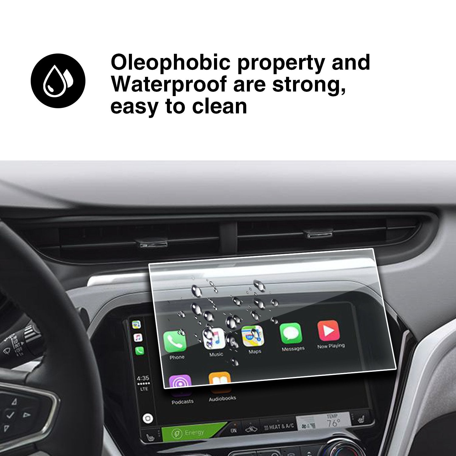 Chevy Bolt EV Screen Protector Center Touch Navigation Tempered Screen Protector, 2017-2023