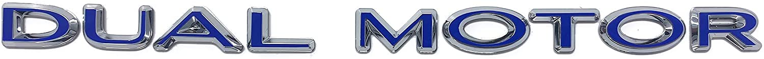 Tesla Model S, 3, X, Y Dual Motor Emblem Vinyl Decal Overlay Wrap Rear Trunk Emblem, Many Colors