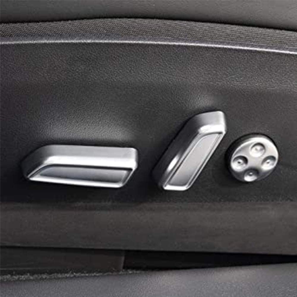 Tesla Model 3, Y, Seat Adjustment Switch Button Cover Set, Aluminum Alloy Silver