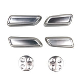 Tesla Model 3, Y, Seat Adjustment Switch Button Cover Set, Aluminum Alloy Silver