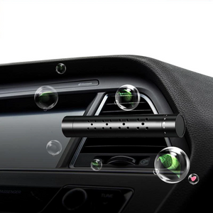 Smart Car Fortwo Vent Clip Air Freshener, 5 Scents Sticks, Black Aluminum