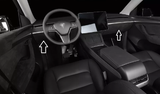 Tesla Model 3, Y Alcantara Lower Dash Suede Cover Kit, Deep Grey, 2021-2022