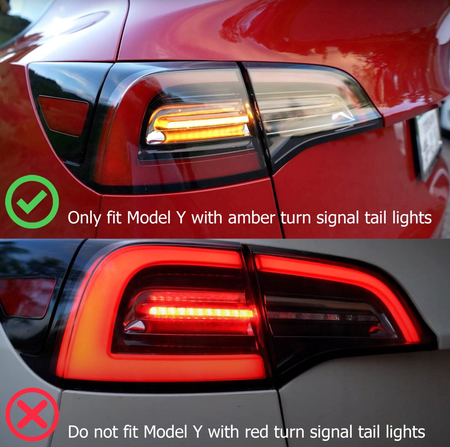 Tesla Model Y AlphaRex PRO-Series LED Taillights Red Smoke w/Seq Sig, 2020-2022