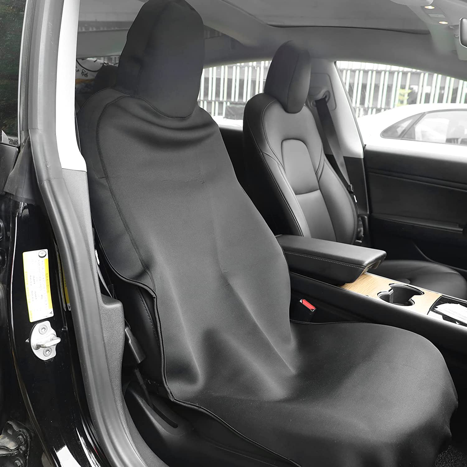 Tesla Model 3 Front Neoprene Seat Cover Protector, Black, 2017-2022