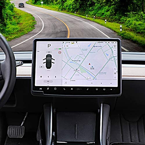 Tesla Model 3, Y Center Screen Navigation Silicone Protective Cover, Black