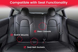 Tesla Model Y Full Seat Cover Set, Premium Napa Leather, Black, 2020-2022