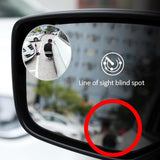 Smart Car Fortwo Convex Rearview Mirror 360 Degree Wide Angle Round Convex Mirror Blind Spot Mirror