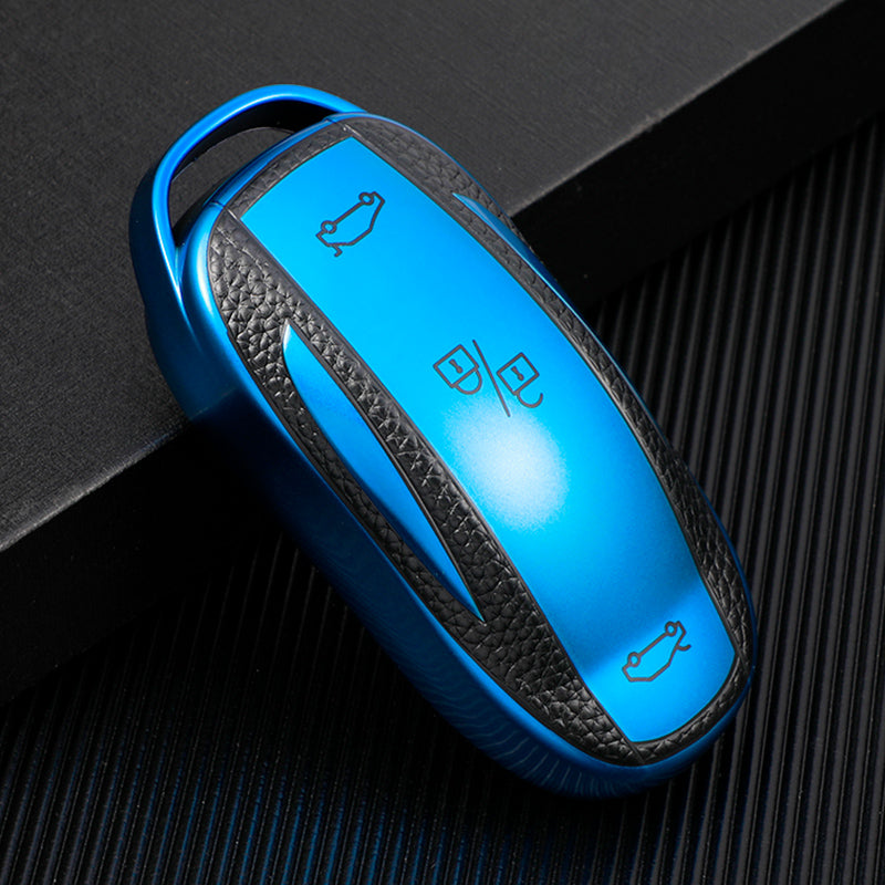 Tesla Model S, 3, Y, Soft TPU Key Fob Case Cover, Blue