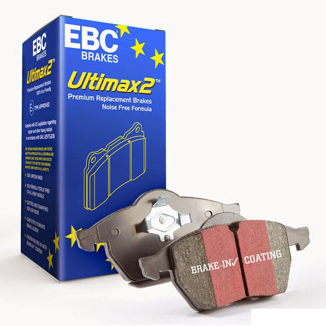 Chevy Volt EBC Brakes Ultimax OEM Plus Front Disc Brake Pad Set, 2016-2019