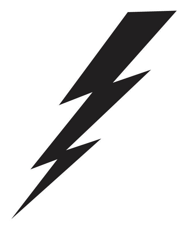 EV Electric Car Lightning Bolt Vinyl Wrap Decal, Many Colors