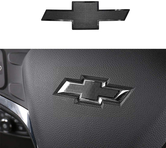 Chevy Bolt EV, EUV Steering Wheel Emblem Bowtie Emblem Black Out, ABS, 2017-2023