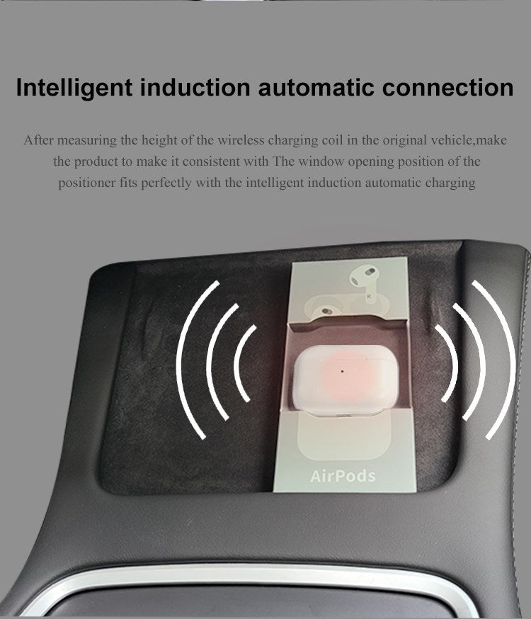 Tesla Model 3, Y Headset Ear Buds Wireless Charging Box, 2017-2022